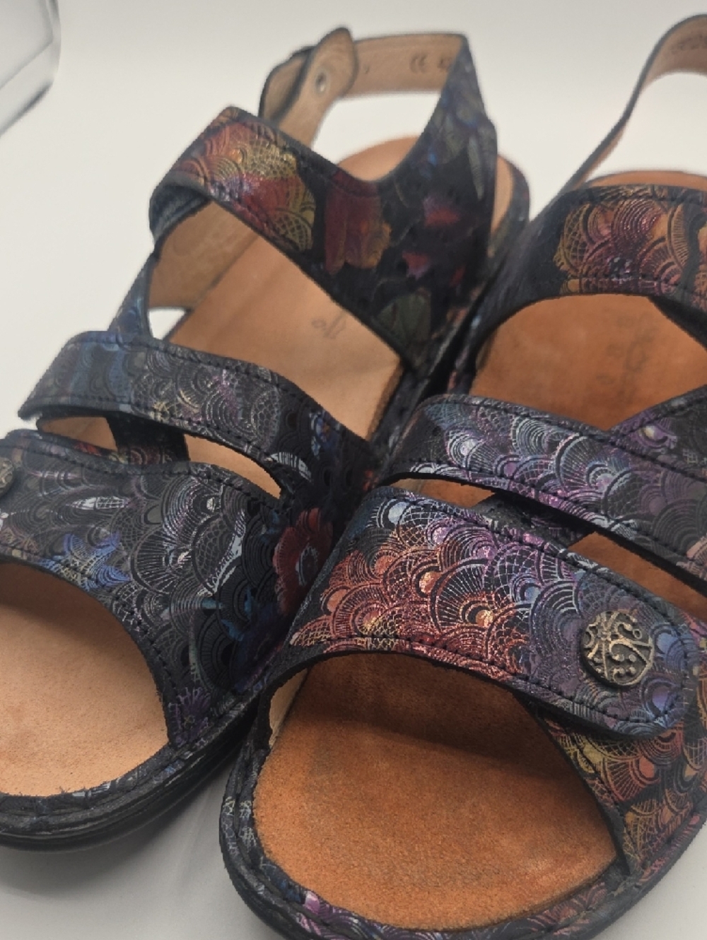 Finn Comfort Gomera's Irpino Darkblue Strappy Comfort Sandals 10.5 - Picture 4 of 10
